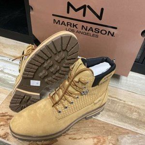 Mark Nason Work Boots Mens 9.5 US Women 11 US Lumber Jill Mulberry Hiker Studded